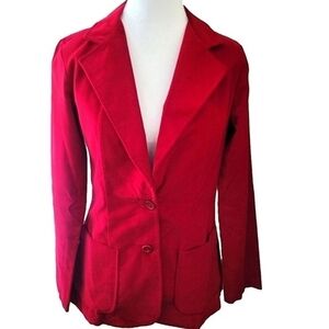 Vintage Red Velvet Blazer London Designed #1267
